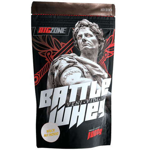 Battle Whey 1000g protein powder with digestive enzymes for better absorption and lactose intolerance support.