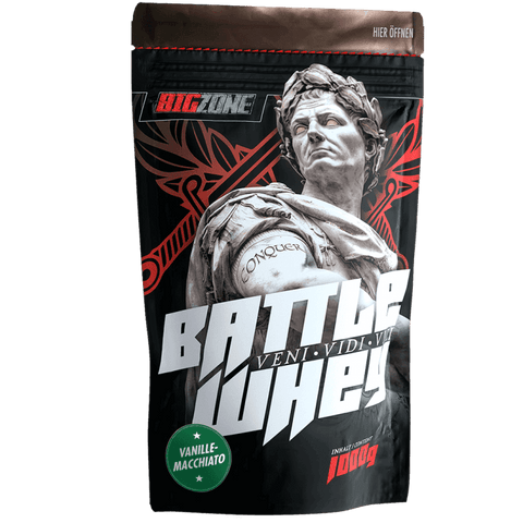 Battle Whey 1000g vanilla macchiato protein powder with digestive enzymes for muscle build and lactose intolerance