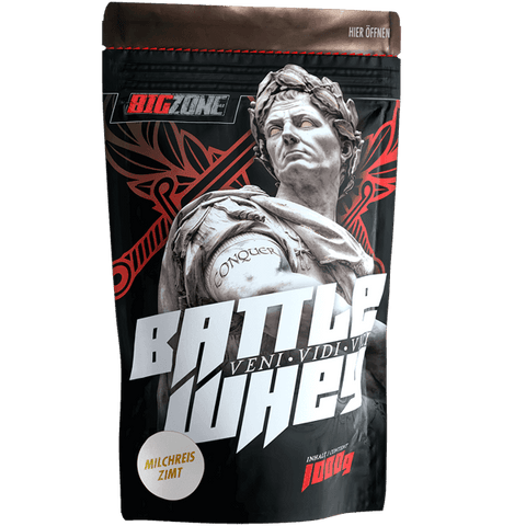 Battle Whey 1000g protein powder with digestive enzymes for improved absorption and lactose intolerance friendly.