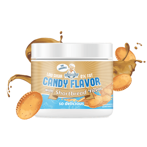 Candy Flavor Powder shortbread flavor low sugar zero fat container with biscuit splashes