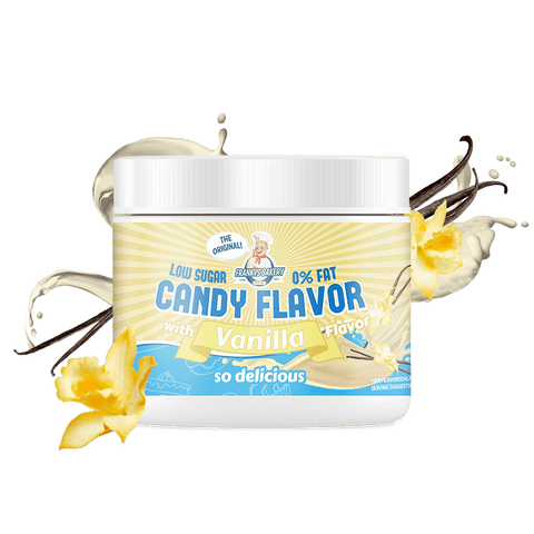 Candy Flavor Powder vanilla flavor low sugar and 0% fat for yogurt, protein shakes, and baking, 200g jar