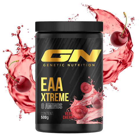 EAA Xtreme 500g cherry flavor amino acid supplement for muscle growth and recovery by Genetic Nutrition