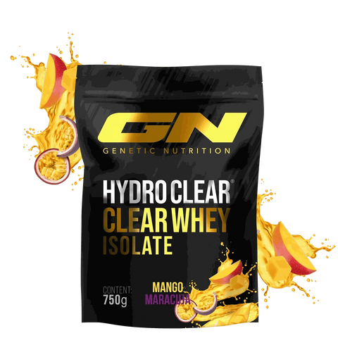 HydroClear Whey Isolat 750g mango maracuja flavor clear whey protein isolate pouch by Genetic Nutrition
