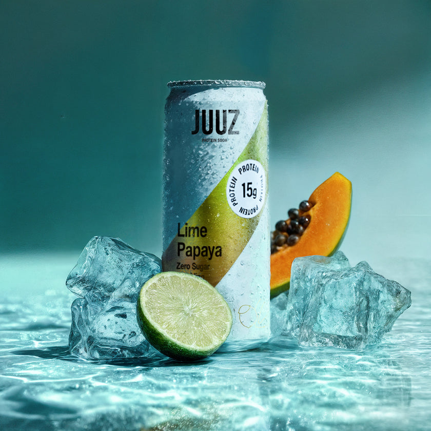 JUUZ Lime Papaya Protein Soda