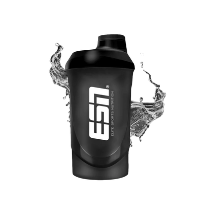 ESN Shaker 600ml schwarz – Protein Shaker Becher und Trinkflasche
