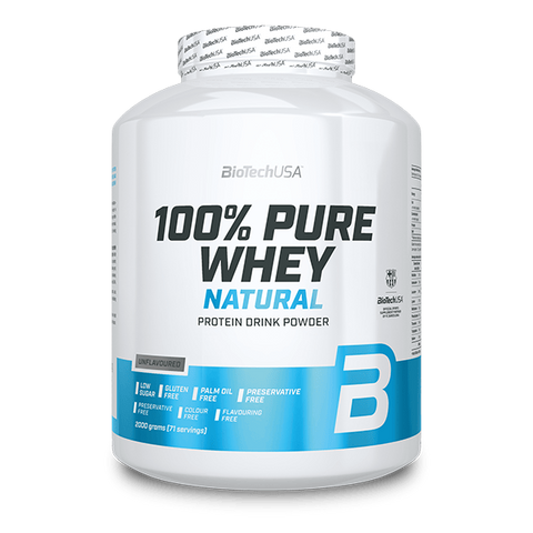 BioTech 100% Pure Whey Natural Molkenprotein-Konzentrat